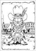 Rango cowboy coloring page free printable coloring pages