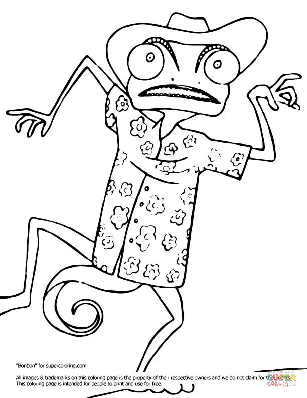 Rango coloring page free printable coloring pages