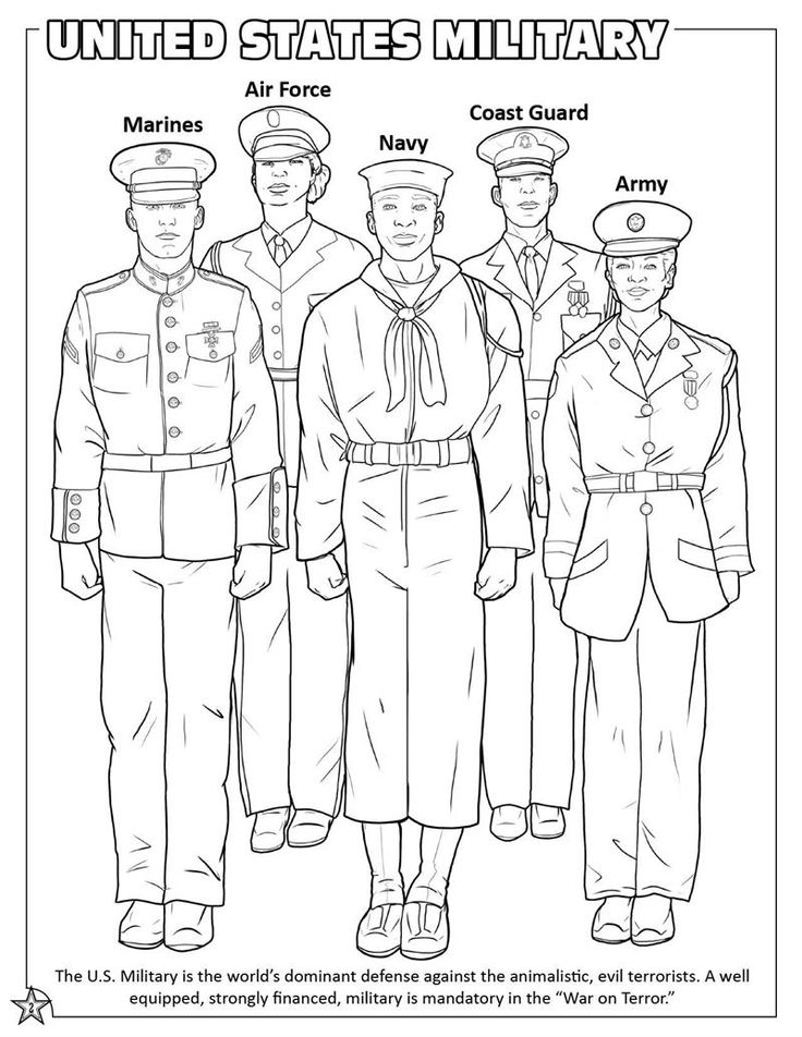 Celebrate armed forc day with the inspiring coloring pag