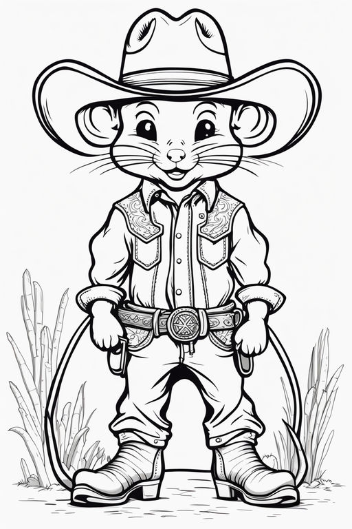 A cute little mouse in boots a hat