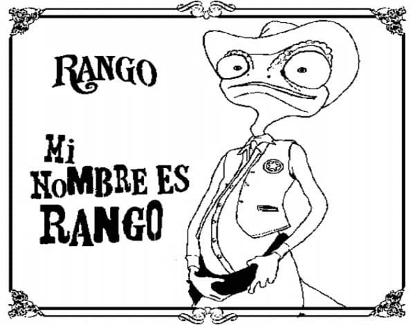 Rango cartoon coloring page