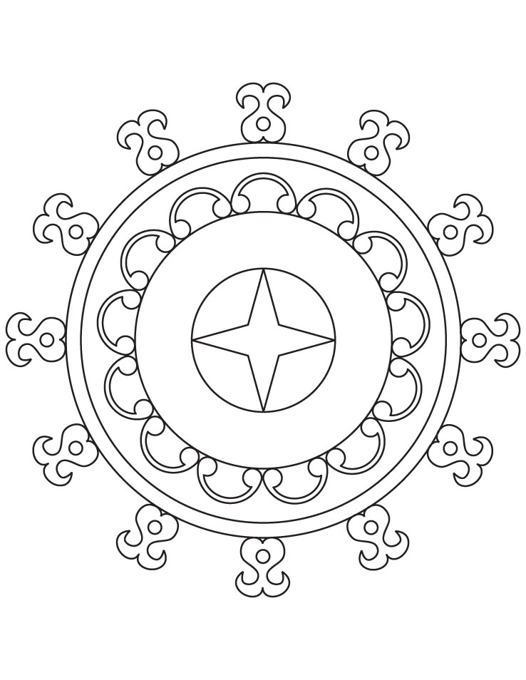 Rangoli design coloring page download free rangoli design coloring page for kids best coloring pages