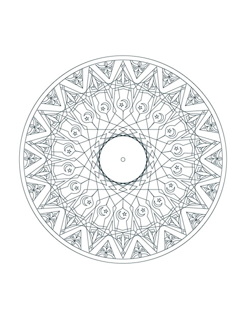 Premium vector indian rangoli flower and leaf hand drawn mandala coloring pages for adults and kids coloring book