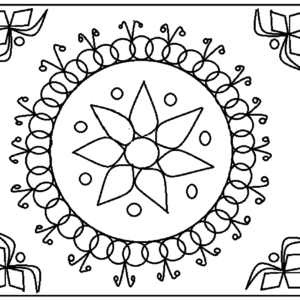Rangoli coloring pages printable for free download