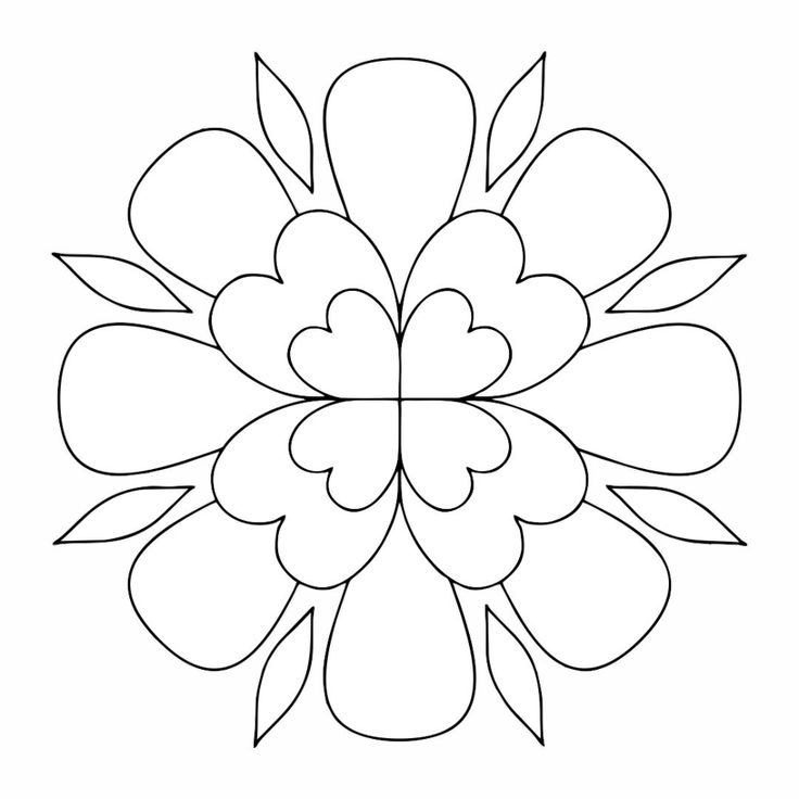 Rangoli designs coloring pages mosaic patterns easy mosaic flower pattern drawing