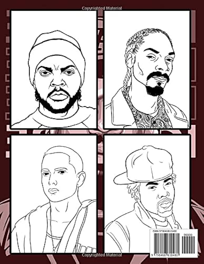 Gangsta rap loring book amazing gift for all ages and fans with high quality imageâ giant great pages with premium quality images granados ane books