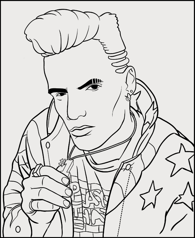 Rap coloring and activity book
