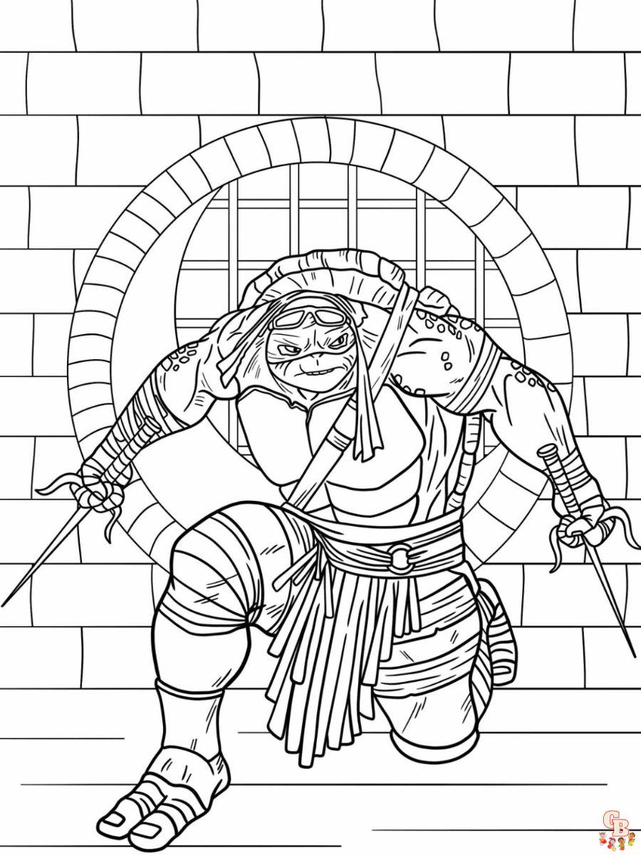 These ninja turtles coloring pages for kids