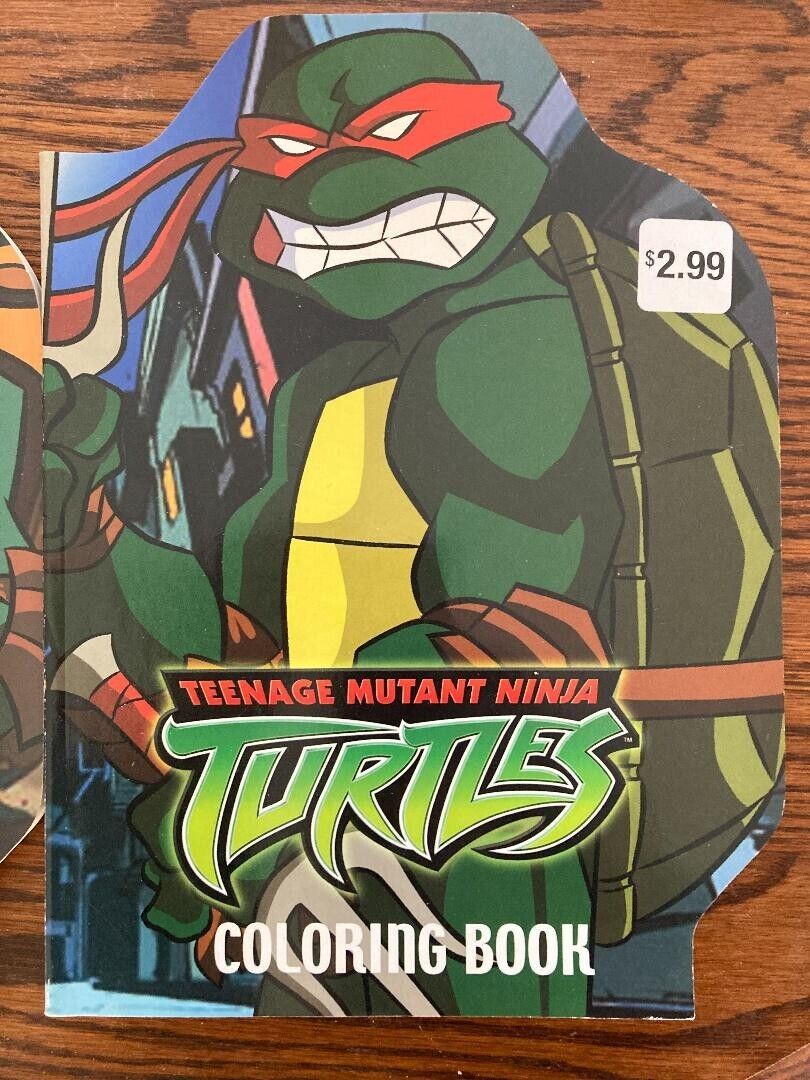 Two teenage ninja turtle coloring books