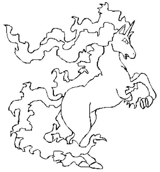 Rapidash coloring pages
