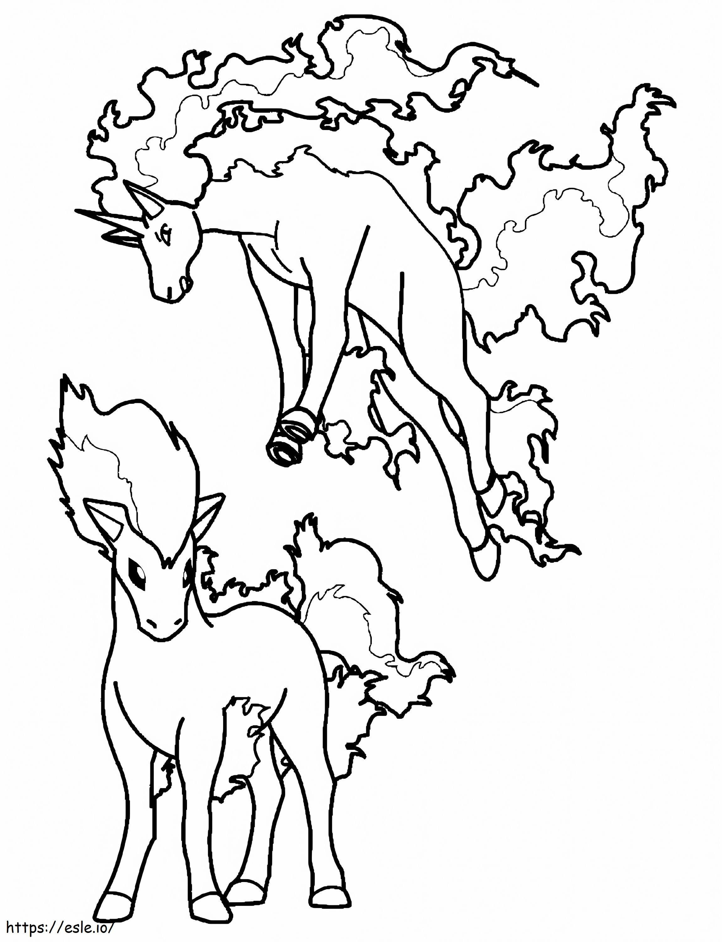 Rapidash coloring page