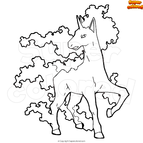 Coloring page pokemon rapidash
