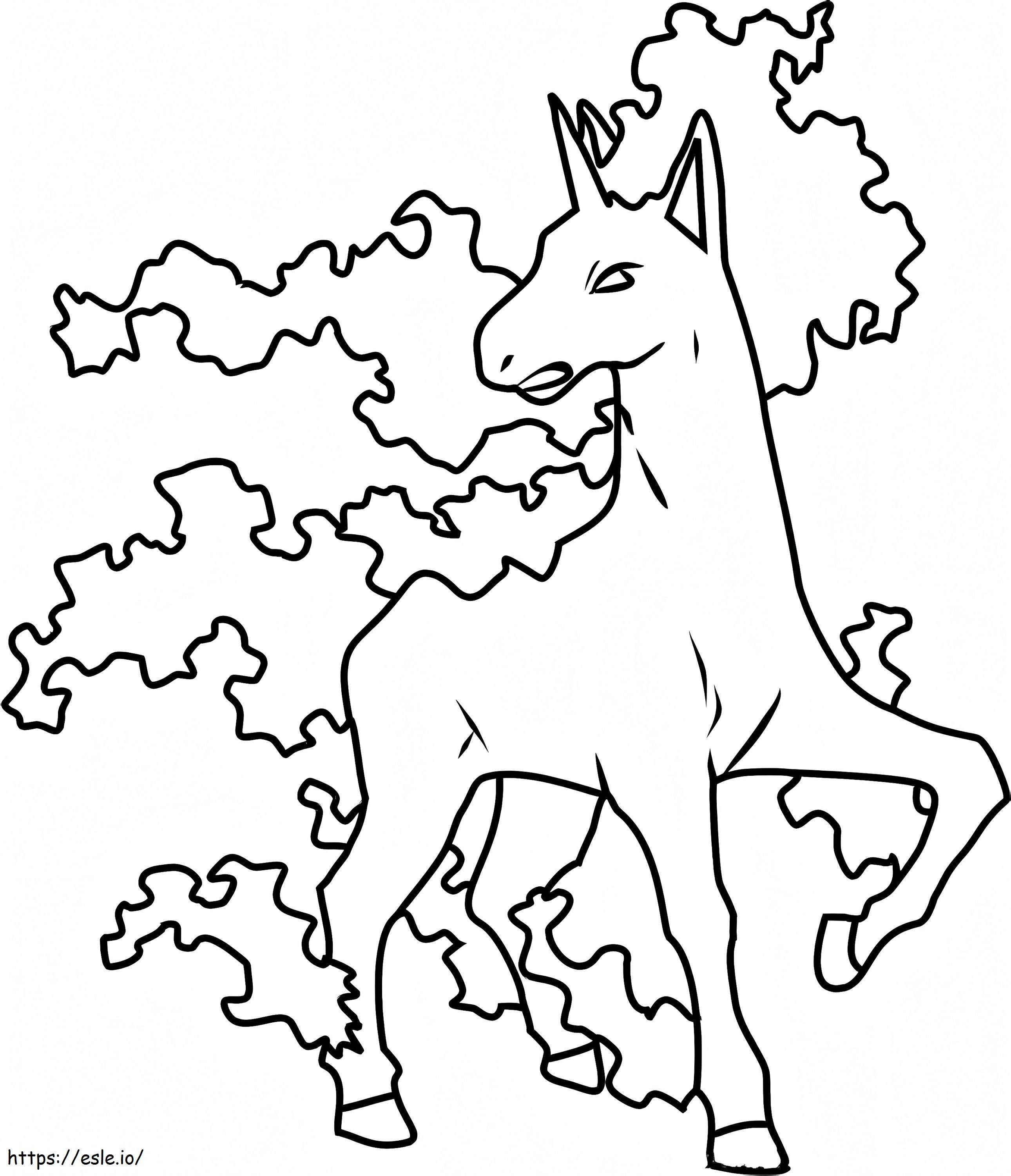 Rapidash coloring page