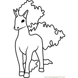 Rapidash coloring pages for kids