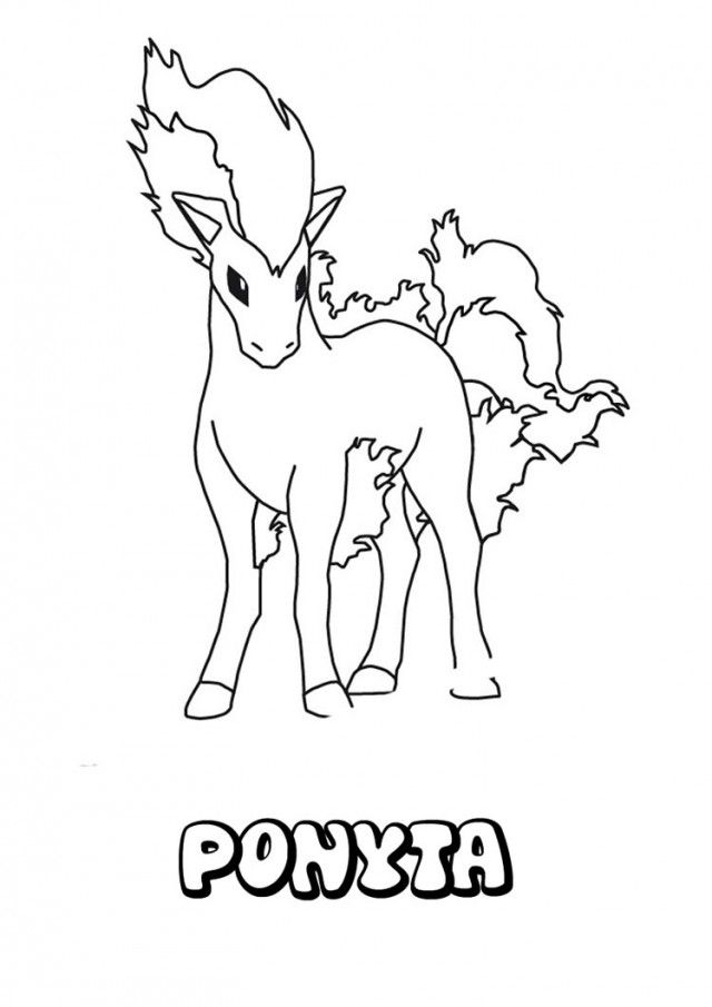 Pokemon coloring pages ponyta