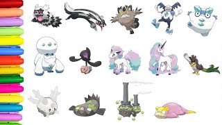 Coloring all galarian form pokemon