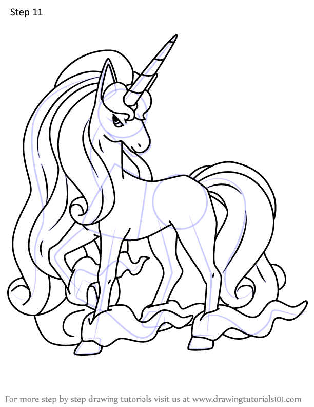 How to draw galarian rapidash from pokemon pokemon step by step