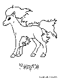 Rapidash coloring page