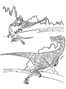 Velociraptor coloring pages free coloring pages