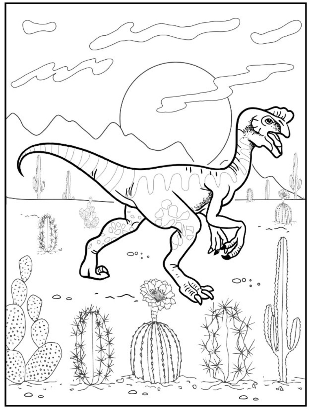 Coloring pages dinosaurs vol instant download