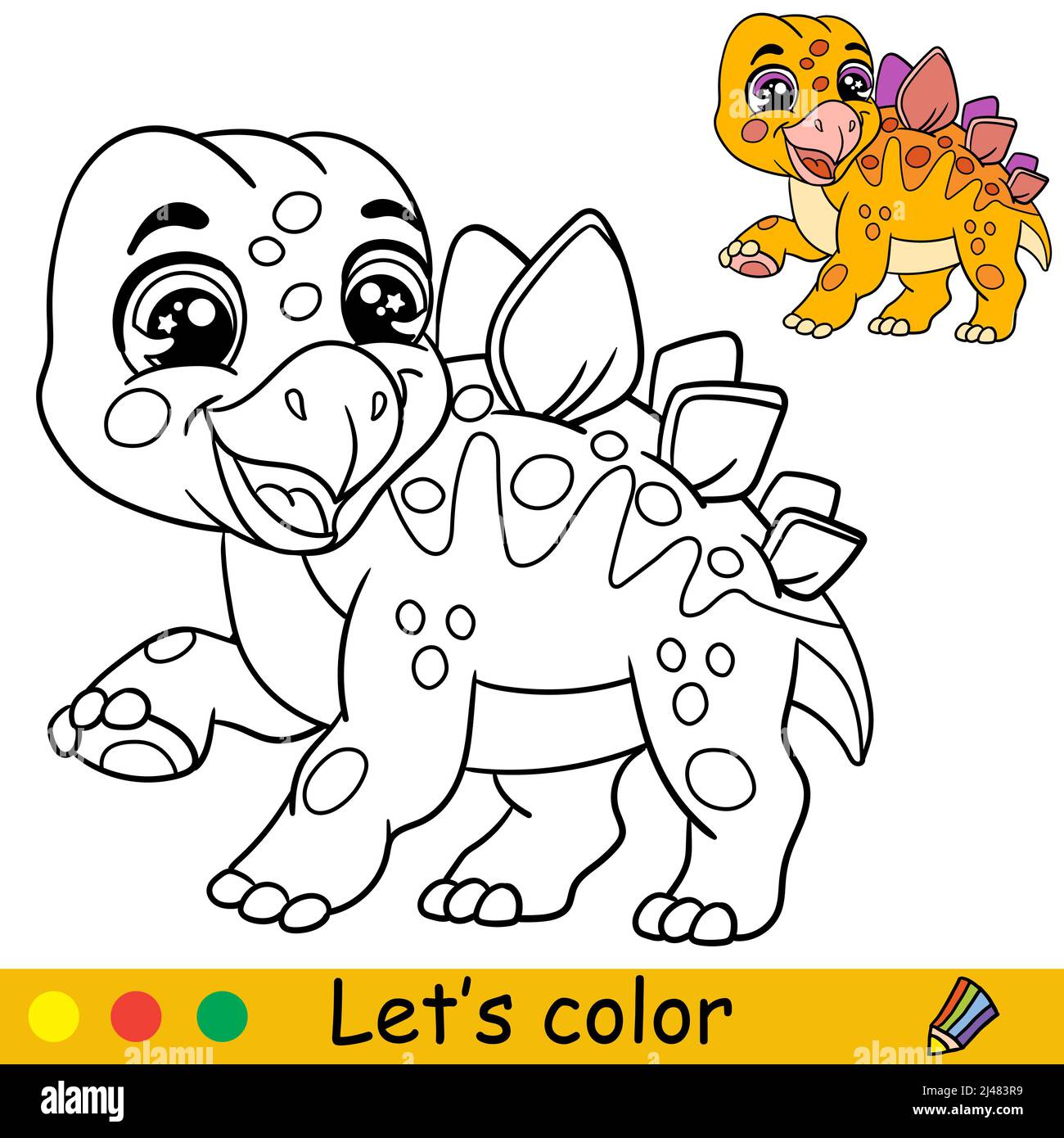 Dino coloring page hi