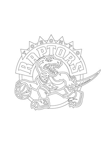 Toronto raptors logo coloring page free printable coloring pages
