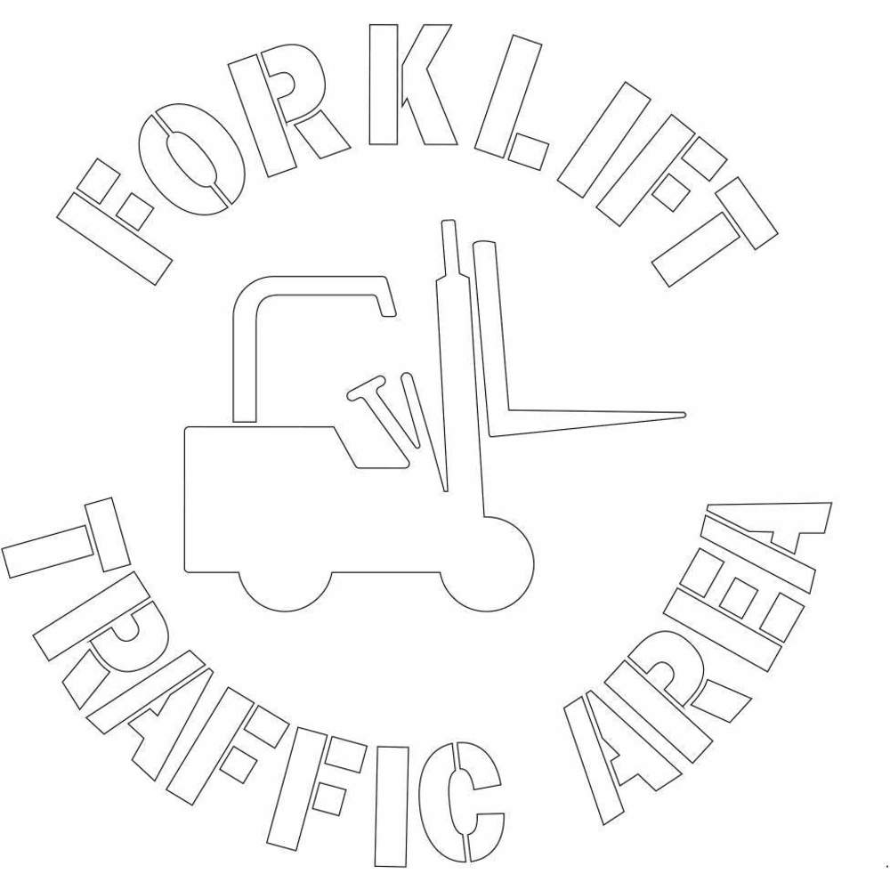 Electromark s floor stencil forklift traffic area poly vad raptor supplies stralia