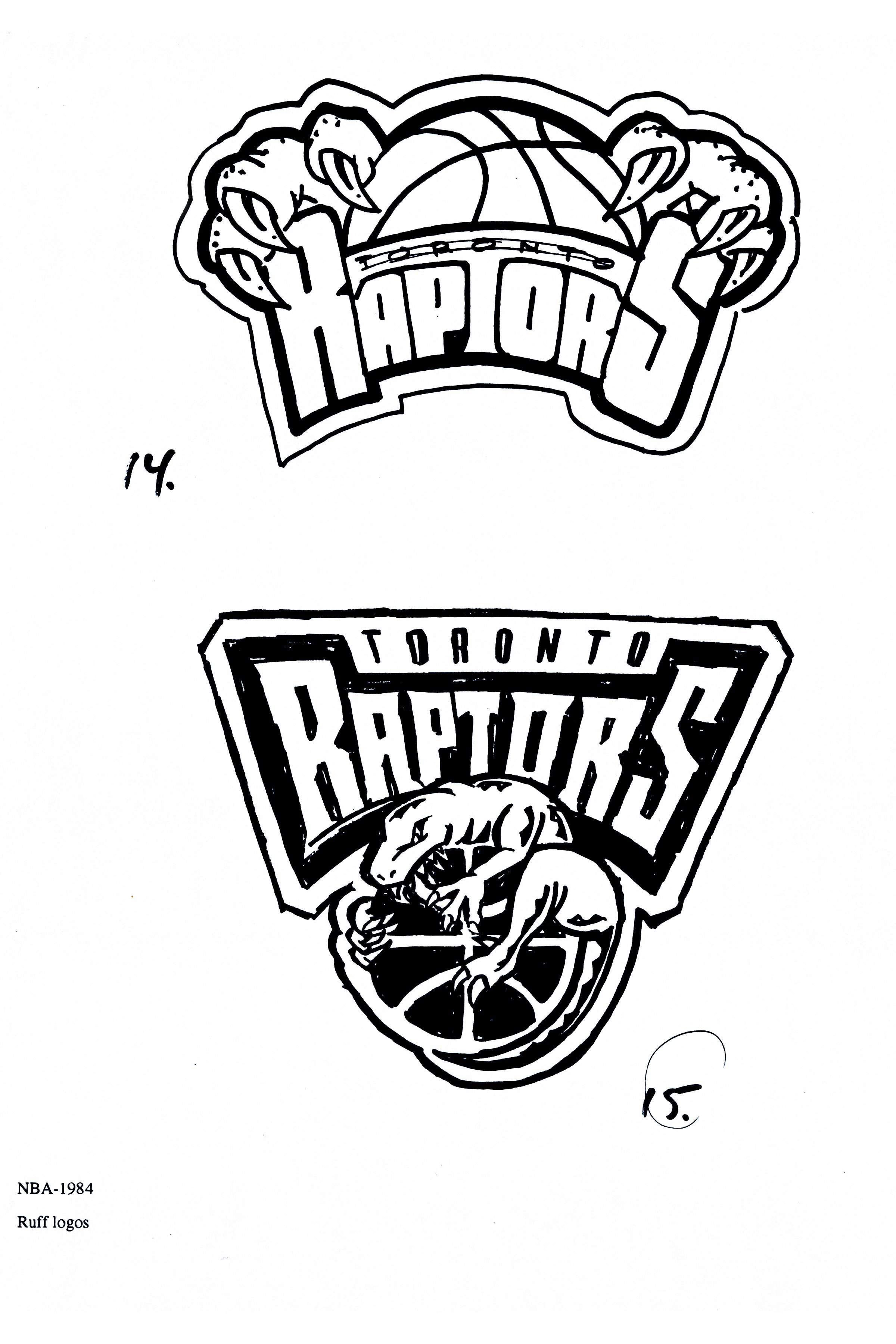 Alex on x a few other original raptors logo sketches that didnt make the story httpstcozejdbcufxf x