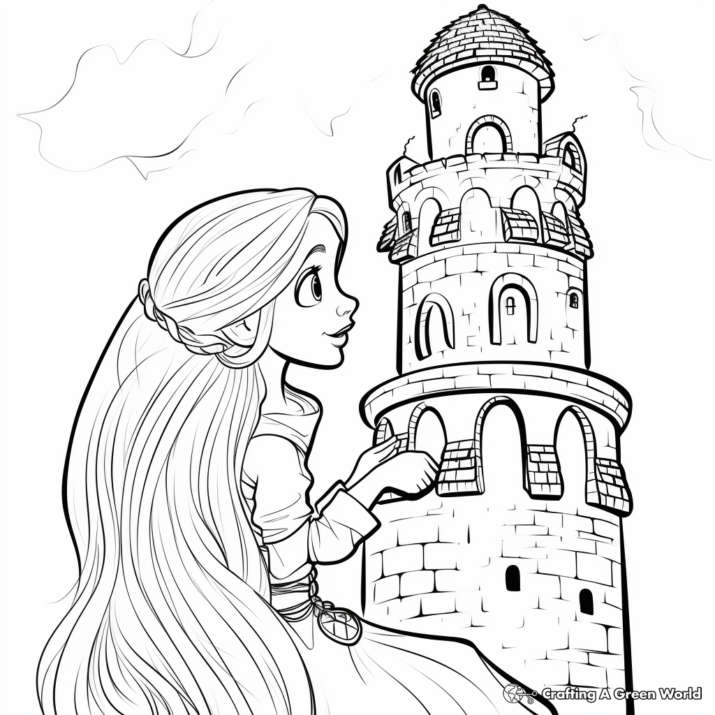 Rapunzel coloring pages