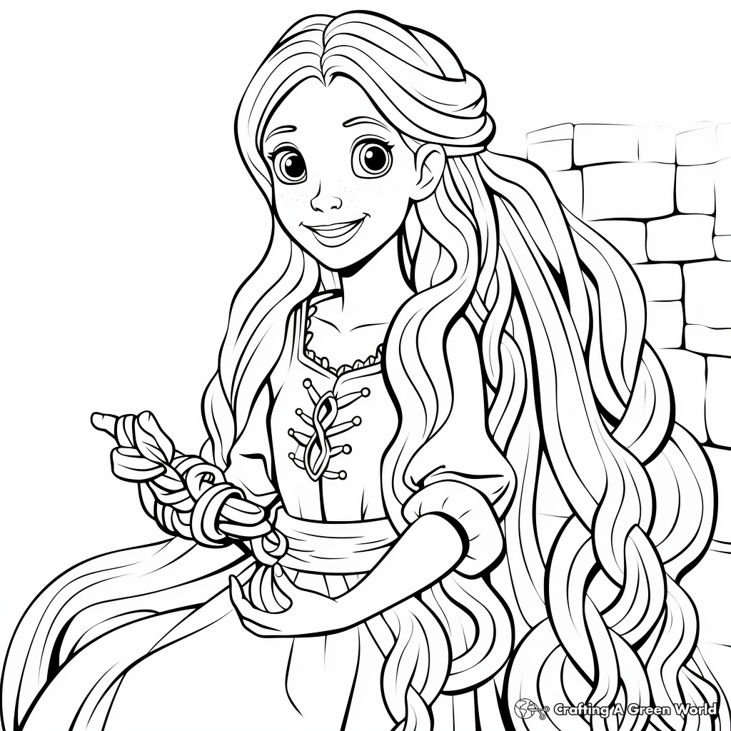 Rapunzel coloring pages