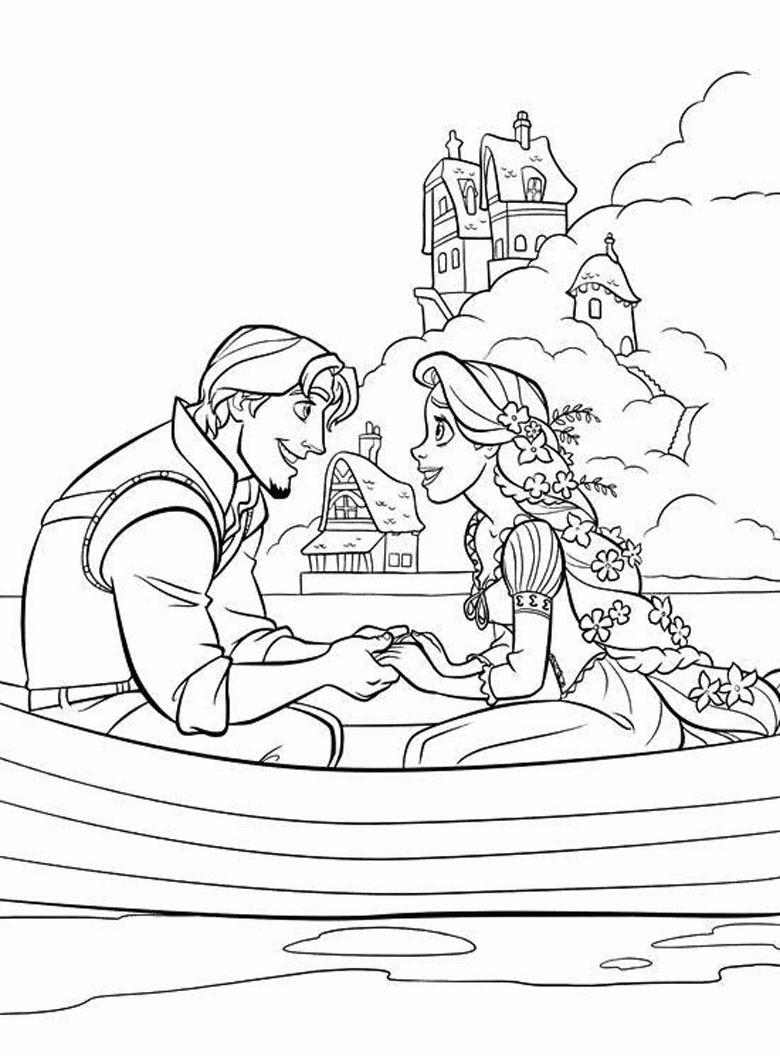 Rapunzel coloring pages