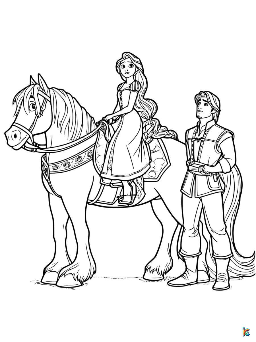 Rapunzel coloring pages â