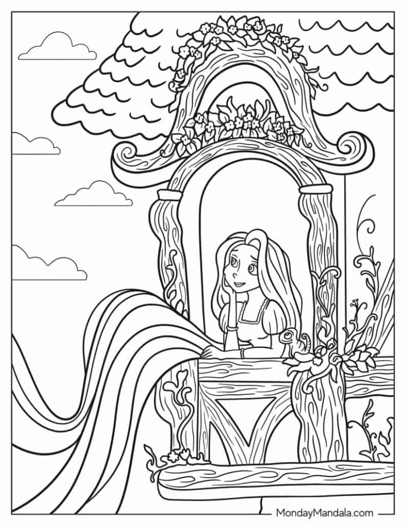 Fairy tale coloring pages free pdf printables