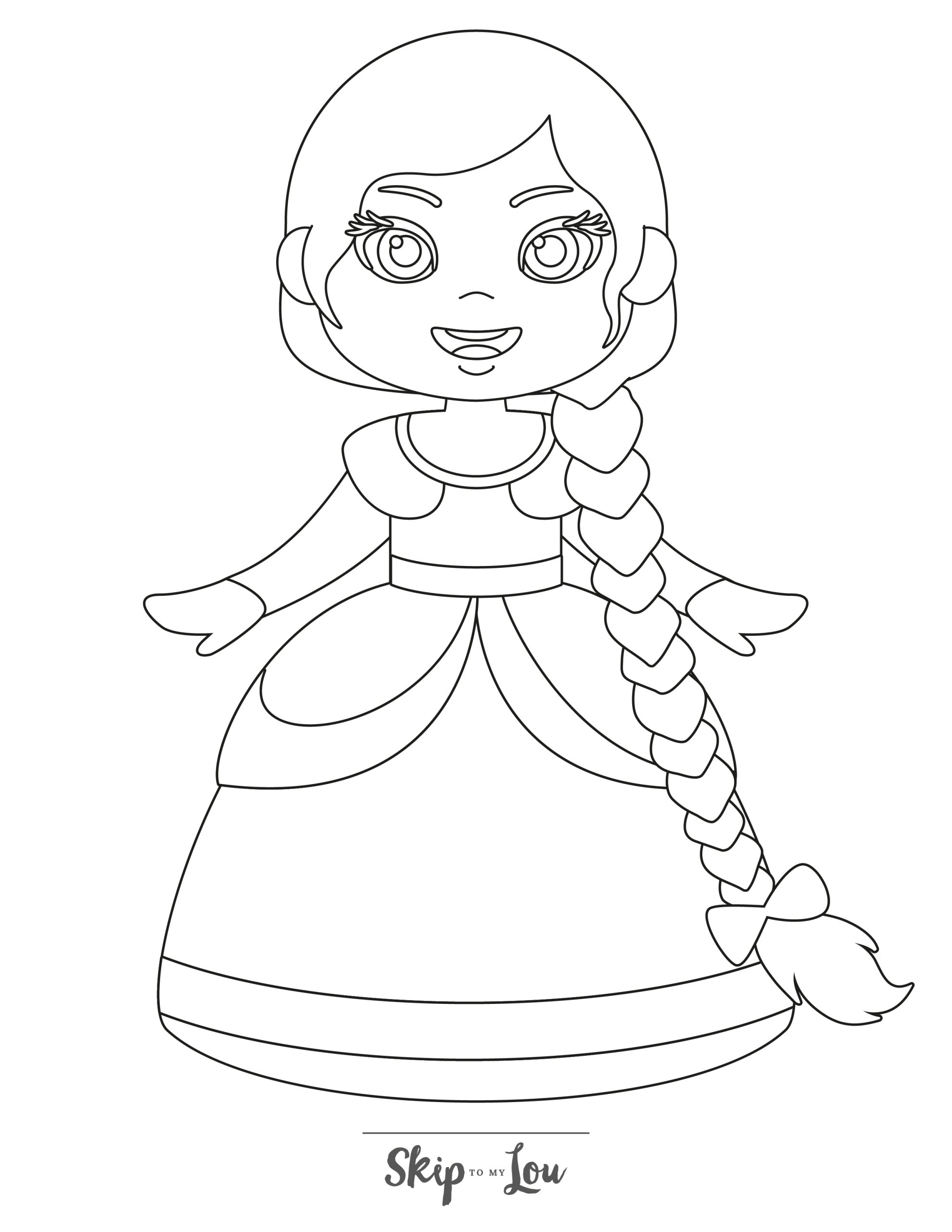 Rapunzel coloring pages