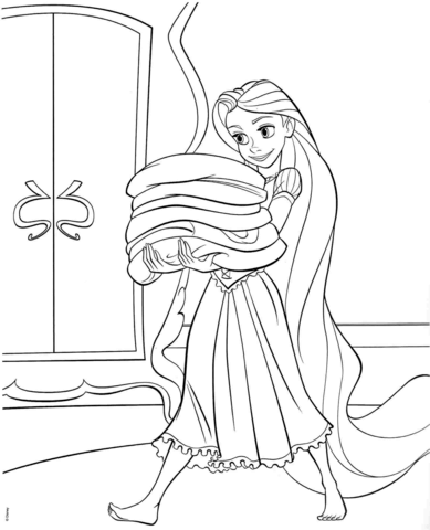 Tangled rapunzel coloring page free printable coloring pages
