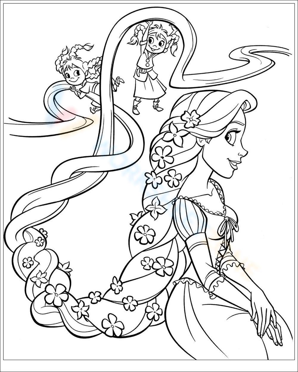Free printable rapunzel coloring pages for all ages