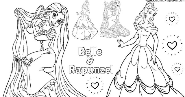Belle rapunzel coloring pages rcoloringpagespdf
