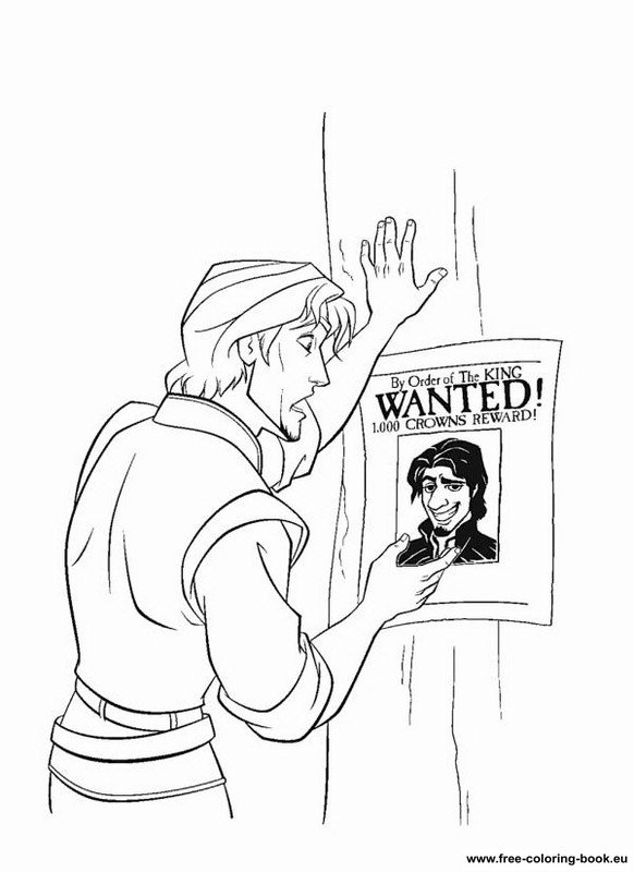Coloring pages tangled disney