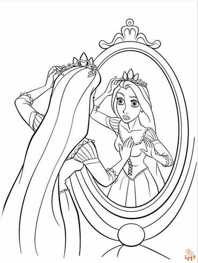 Rapunzel coloring pages