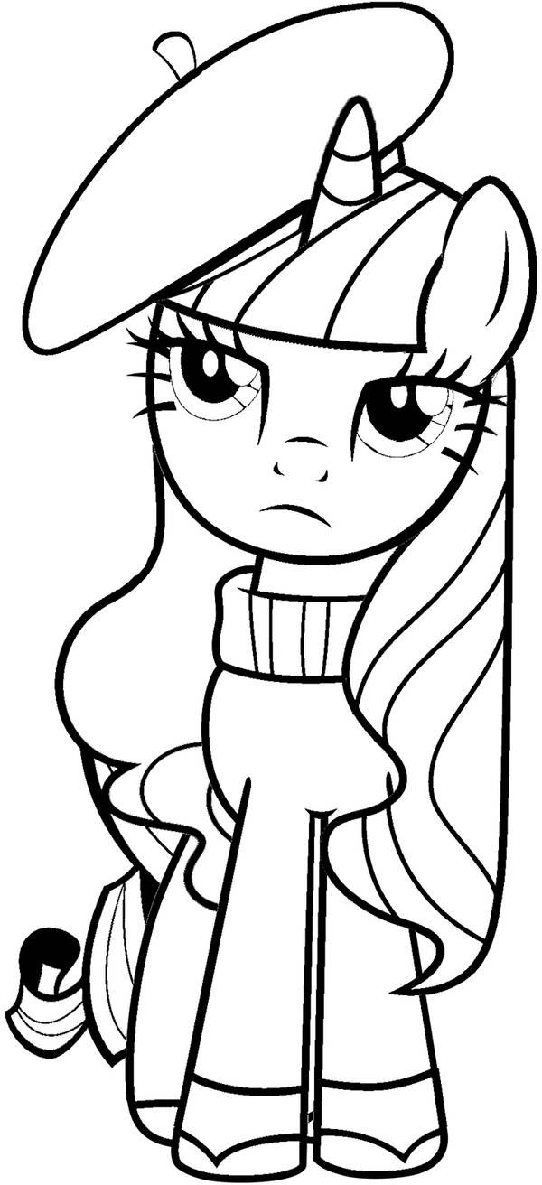 Rarity coloring page my little pony by sanorace on