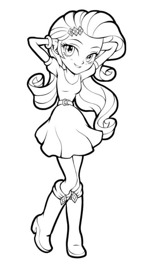 Rarity has a very sophisticated character coloring page