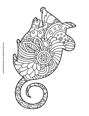 Zentangle rat coloring page â free printable pdf from