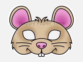 Mouse mask printable paper template