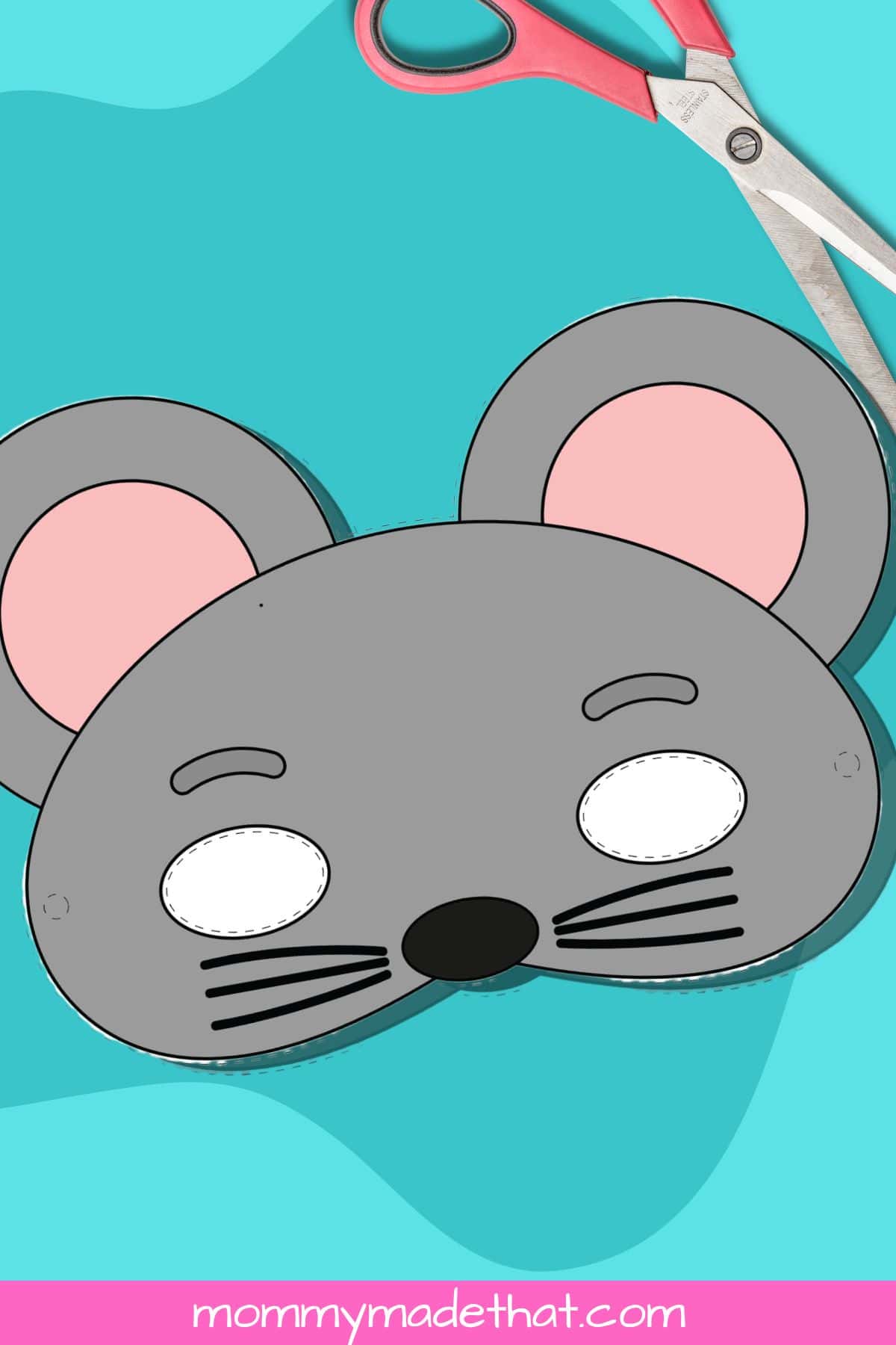Adorable mouse mask template free printable