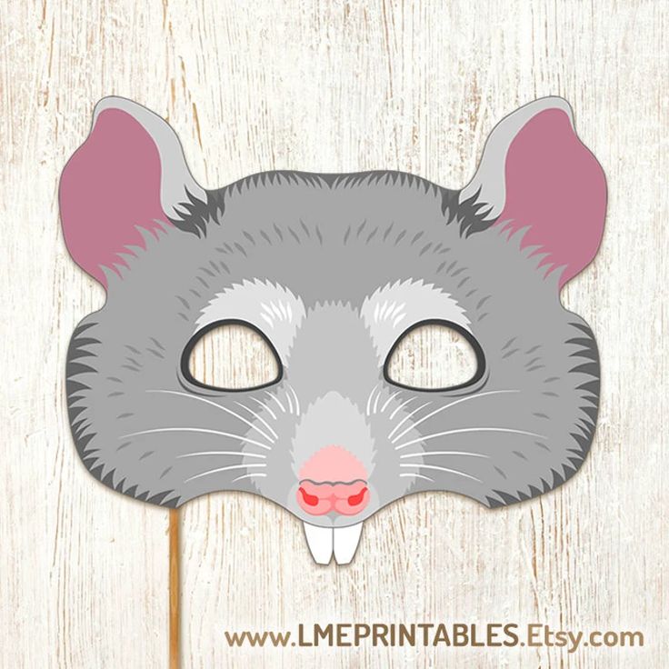 Rat mask printable halloween costume animal mouse masks sewer