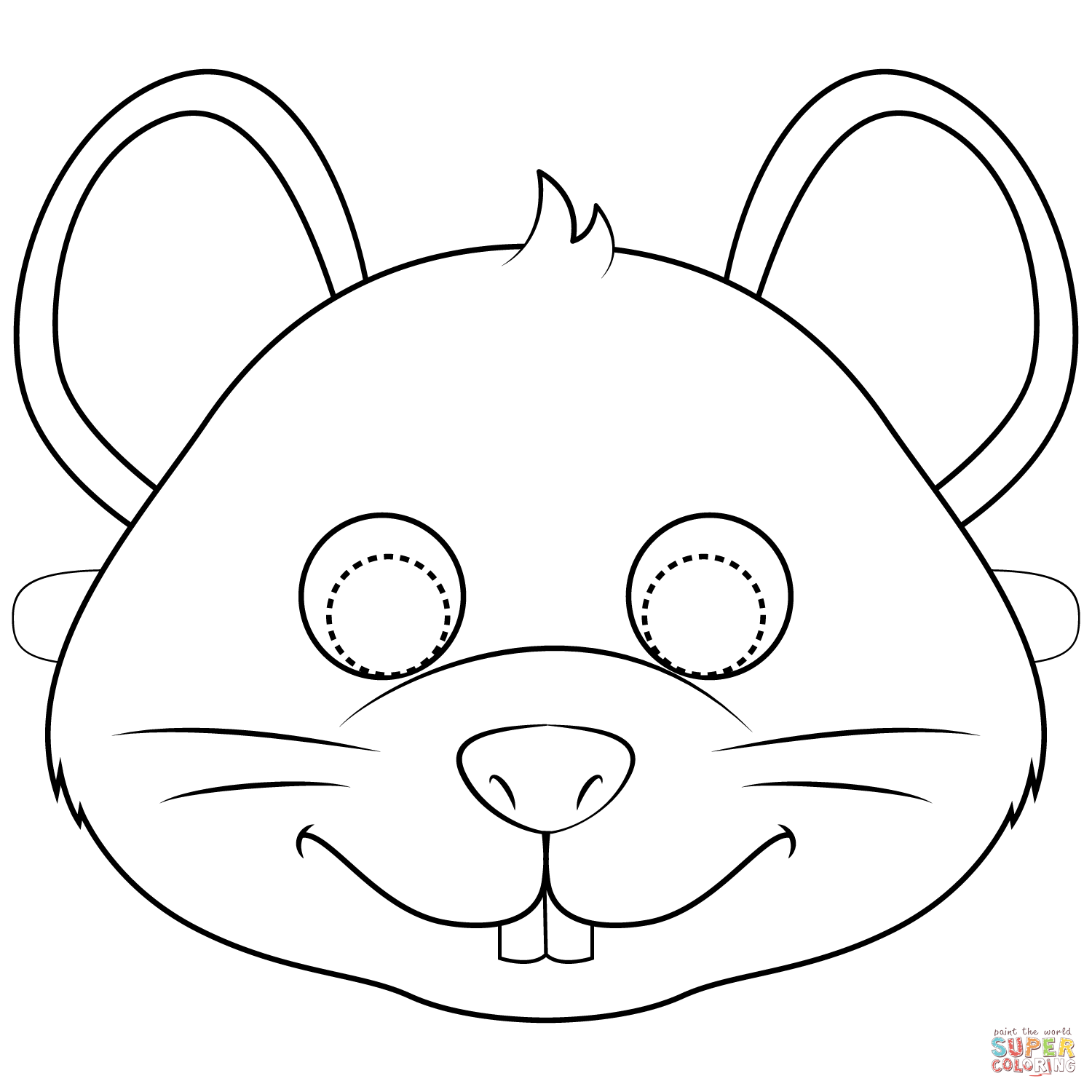 Mouse mask coloring page free printable coloring pages printable animal masks mouse mask animal mask templates