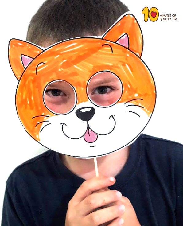 Cat paper mask template â minutes of quality time