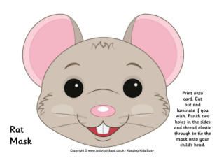 Rat mask animal masks childrens mask abc crafts