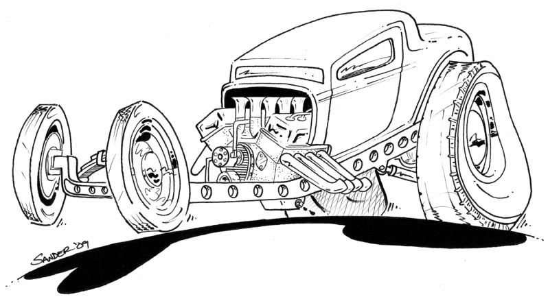 Rat rod coloring pages chevy rod colouring pagescolor cars coloring pages cool car drawings cartoon car drawing