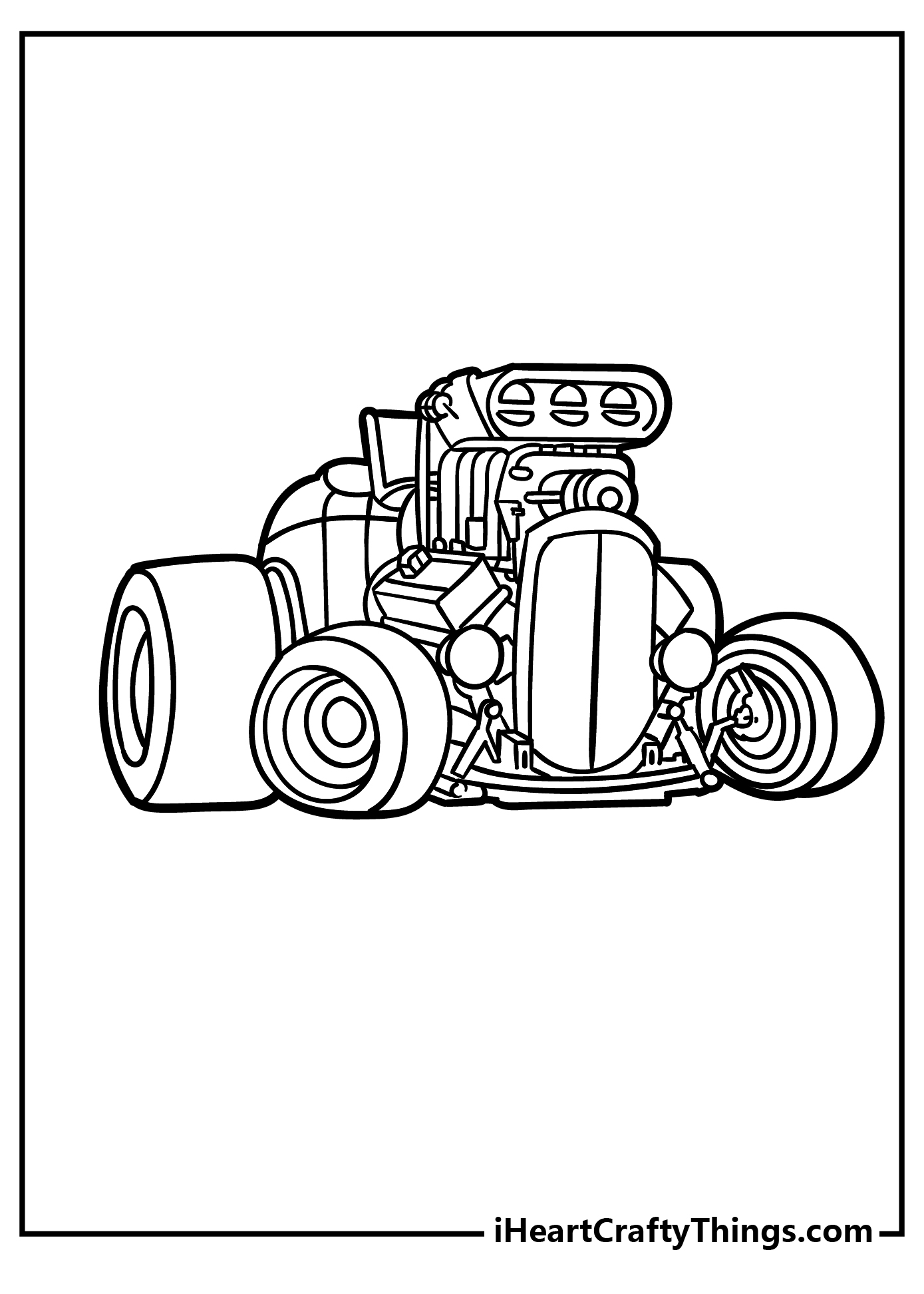 Hot rod coloring pages free printables